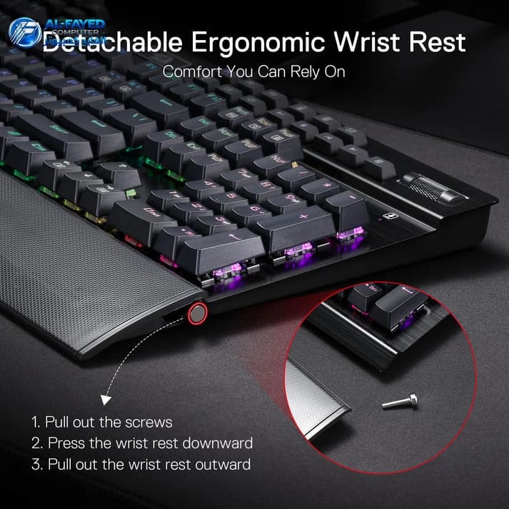Redragon K550-1 Red Switch Yama RGB LED Backlit Customizable Mechanical Gaming Keyboard (Black) thumbnail 4