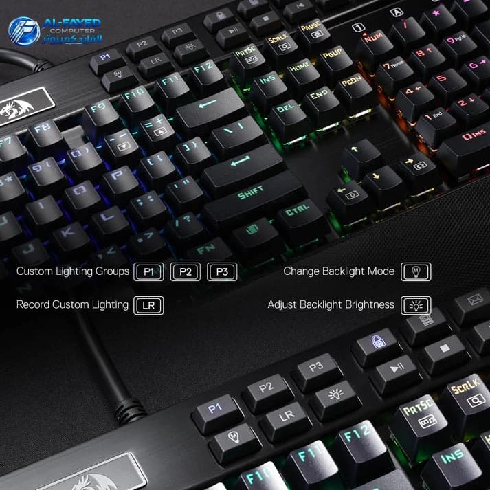 Redragon K550-1 Red Switch Yama RGB LED Backlit Customizable Mechanical Gaming Keyboard (Black) thumbnail 3