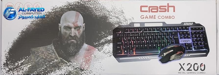 Keyboard and Mouse K.B  X200 كراش جيمينج معدن مضئ - View 1