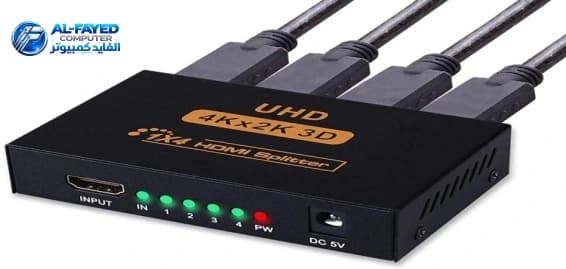 Hdmi Splitter  4×1 4K  Green مشترك الشاشات - View 1