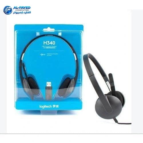 Headphone Logitech H-340 Logitech USB Headset H340 Stereo USB Headset for Windows & Mac NIP - View 1