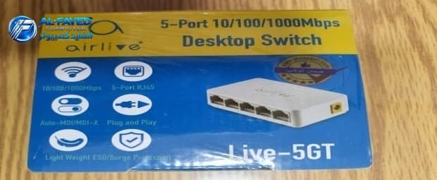 Switch  Airlive 5.Port 10/100/1000 - View 1